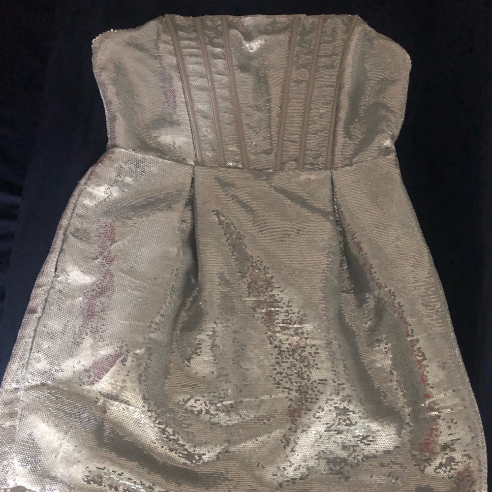 Strapless mini dress